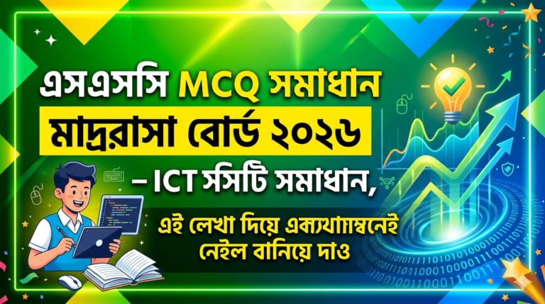 ‎SSC ICT MCQ Solution 2026, SSC 2026 ICT Answer Sheet, SSC ICT Solve 2026, SSC 2026 ICT MCQ answer, SSC ICT Question Solution, SSC ICT Solve All Board, এসএসসসি তথ্য ও যোগাযোগ প্রযুক্তি এমসিকিউ সমাধান ২০২৬, এসএসসি তথ্য ও যোগাযোগ প্রযুক্তি১০০% সঠিক সমাধান, এসএসসি ২০২৬ তথ্য ও যোগাযোগ প্রযুক্তি উত্তরমালা, এসএসসি তথ্য ও যোগাযোগ প্রযুক্তি প্রশ্ন সমাধান ২০২৬,মাদ্রাসা বোর্ড তথ্য ও যোগাযোগ প্রযুক্তি সমাধান, আজকের পরীক্ষার প্রশ্ন সমাধান ২০২৬,