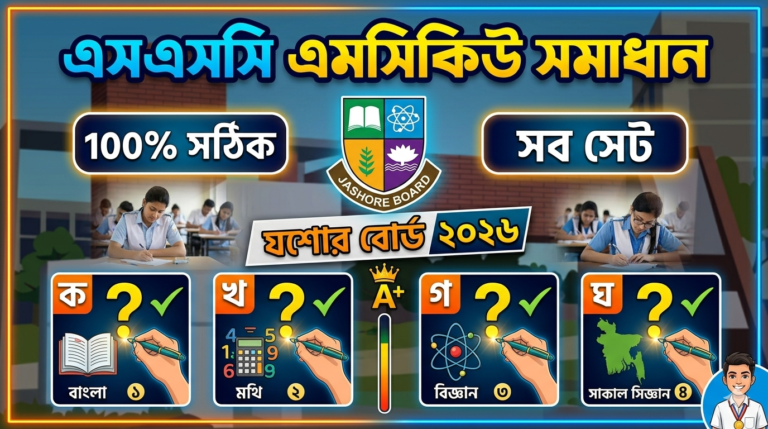 SSC BGS MCQ Solution 2026, SSC 2026 Answer Sheet, SSC BGS Solve 2026, SSC 2026 BGS MCQ answer, SSC BGS Question Solution, SSC BGS Solve Jessore board, এসএসসসি বাংলাদেশ ও বিশ্ব পরিচয় এমসিকিউ সমাধান ২০২৬, এসএসসি বাংলাদেশ ও বিশ্ব পরিচয় ১০০% সঠিক সমাধান, এসএসসি ২০২৬ বাংলাদেশ ও বিশ্ব পরিচয় উত্তরমালা, এসএসসি বাংলাদেশ ও বিশ্ব পরিচয় প্রশ্ন সমাধান ২০২৬,যশোর বোর্ড বাংলাদেশ ও বিশ্ব পরিচয় সমাধান, আজকের পরীক্ষার প্রশ্ন সমাধান ২০২৬,